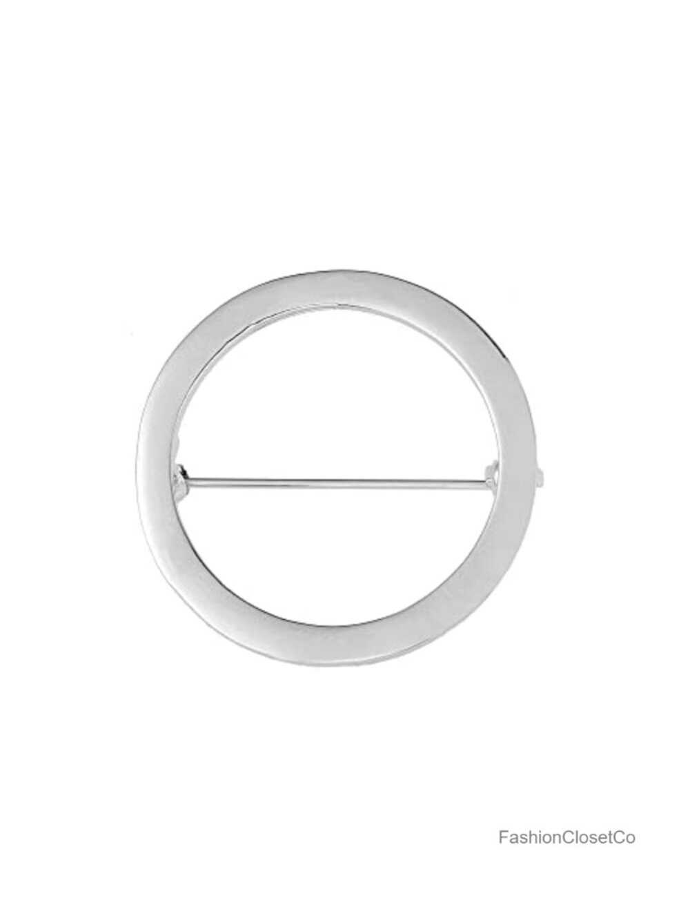 Simple Geometry Circle Brooch Pin Women Shawl Scarf Buckle Suit Jewelry